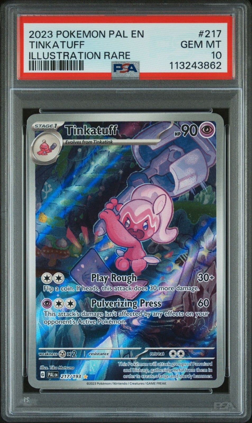 PSA 10 Pokemon Tinkatuff 217/193 PAL – PokeSpirit