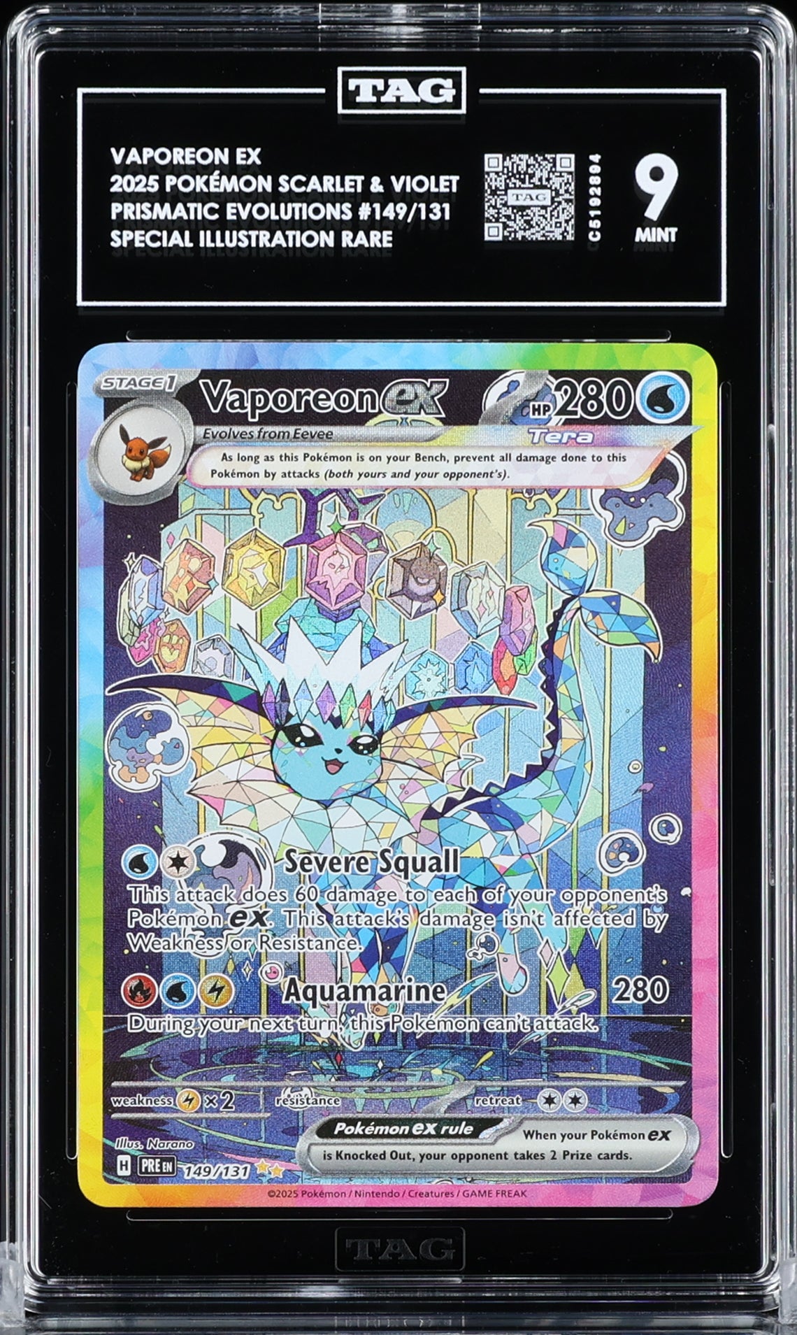 TAG 9 Vaporeon SIR 149/131 PRE