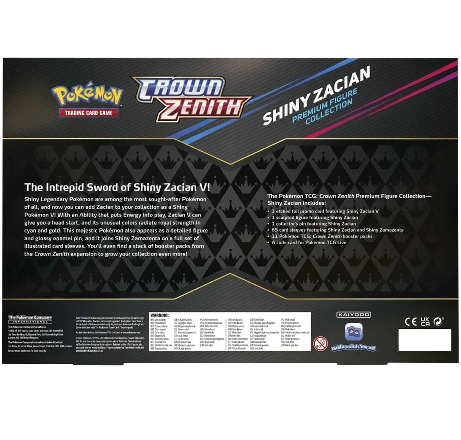 Crown Zenith Shiny Zacian V Premium Collection