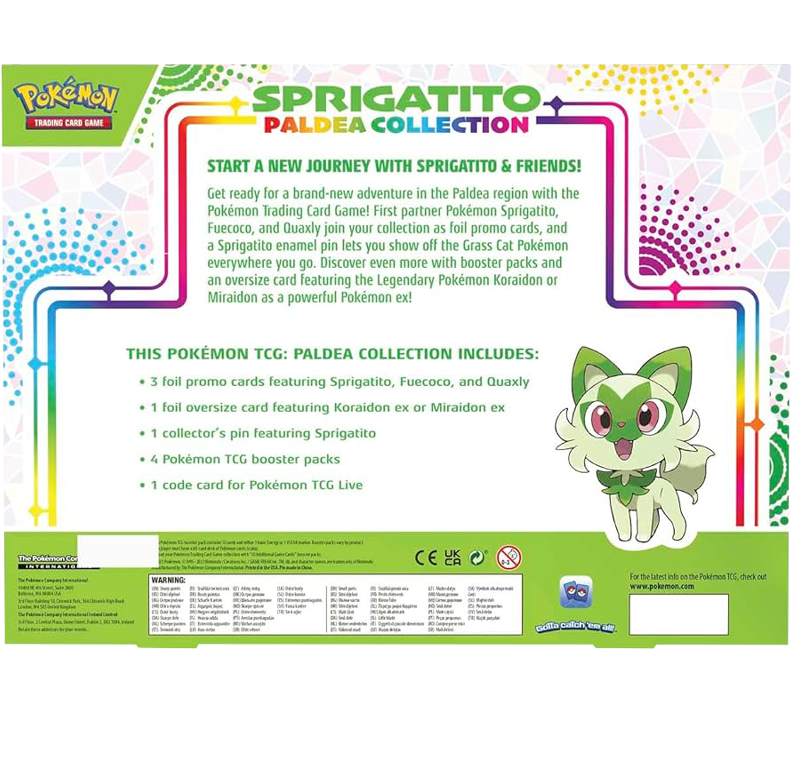 Sprigatito Paldea Pin Collection